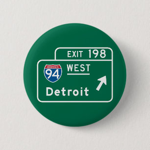 Detroit MI-vägmärke Knapp