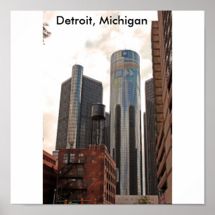 Detroit Michigan affisch