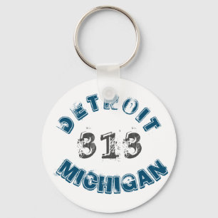 Detroit Michigan Area Code Nyckelring
