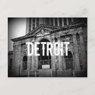 Detroit Michigan Central Station vykort