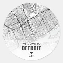Detroit, Michigan City Karta | Bröllop Välkommen
