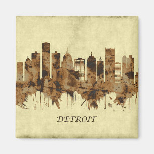 Detroit Michigan Cityscape Magnet