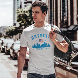 Detroit Michigan Est. 1701 Funny Vintage T Shirt