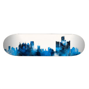 Detroit Michigan horisont Skateboard Bräda 20 Cm