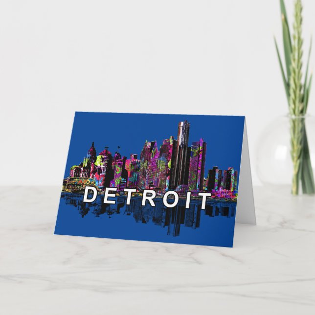 Detroit, Michigan i graffiti Kort (Framsida)