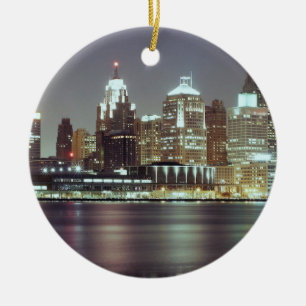 Detroit Michigan Julgransprydnad Keramik