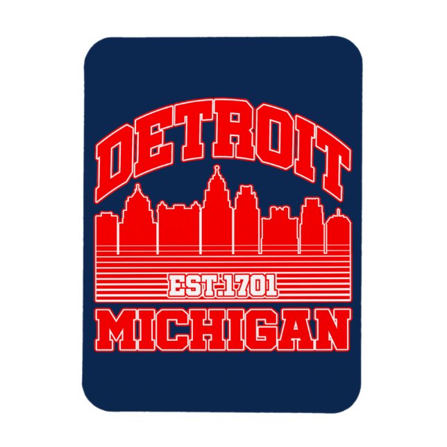 Detroit,Michigan Magnet (Vertikal)