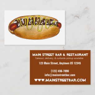 Detroit Michigan MI Coney Island Hett Hund Hotdog Visitkort