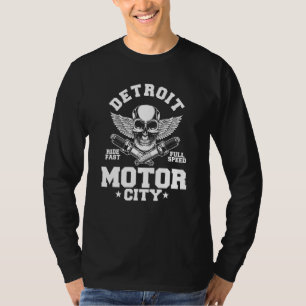 Detroit Michigan Motor City Spark Plug Vingar Ride T Shirt