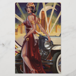 Detroit Michigan motorisk stad Brevpapper
