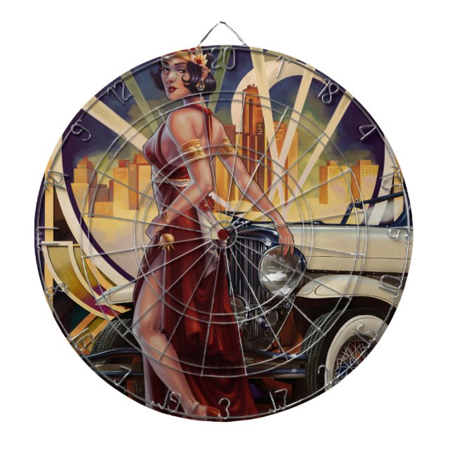 Detroit Michigan | motorisk stad Darttavla (Framsidan)