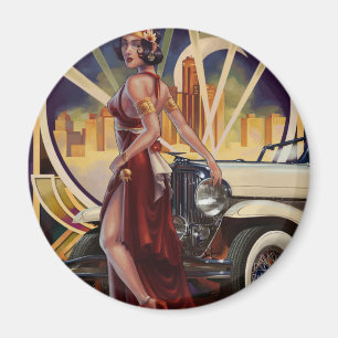 Detroit Michigan motorisk stad Magnet