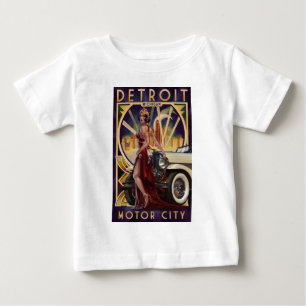 Detroit Michigan   motorisk stad Tee Shirt