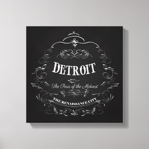 Detroit Michigan - Paris av Midwesten Canvastryck