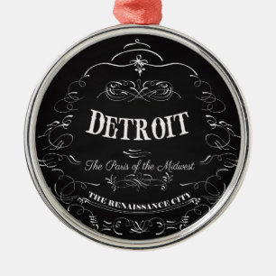 Detroit Michigan - Paris av Midwesten Julgransprydnad Metall