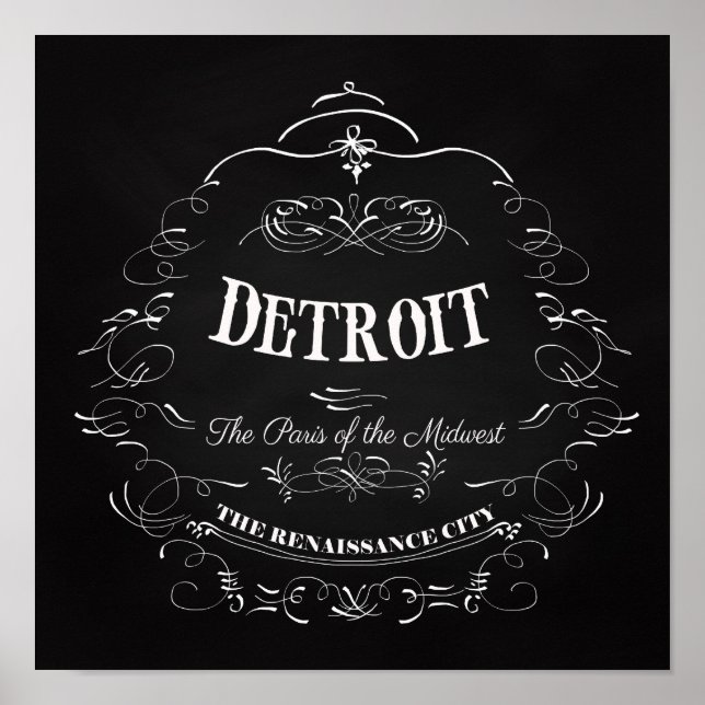 Detroit Michigan - Paris i Midwest Poster (Framsidan)