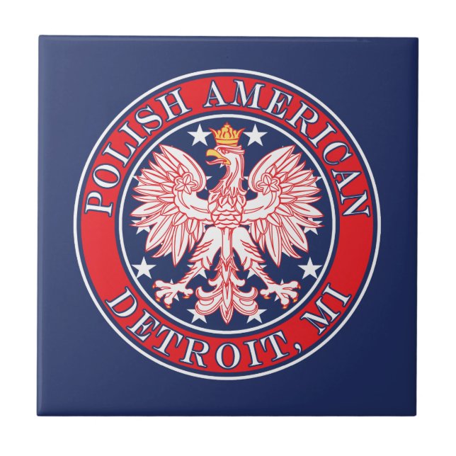 Detroit Michigan polska Eagle Kakelplatta (Framsidan)