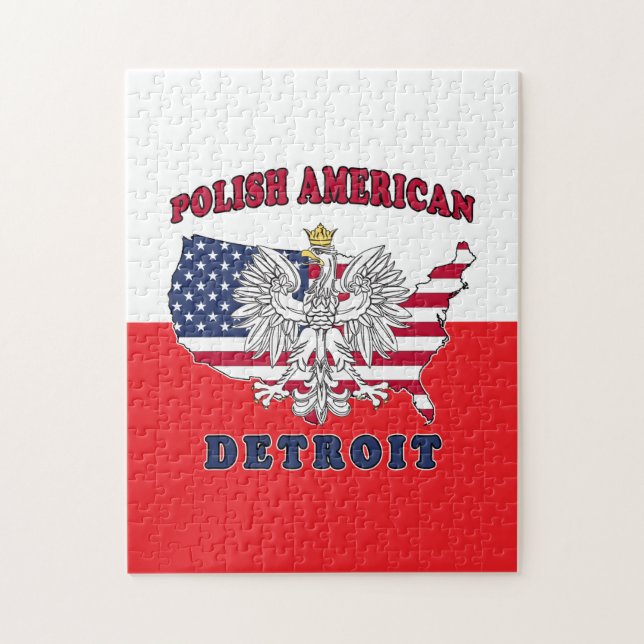 Detroit Michigan polska Pussel (Vertikal)