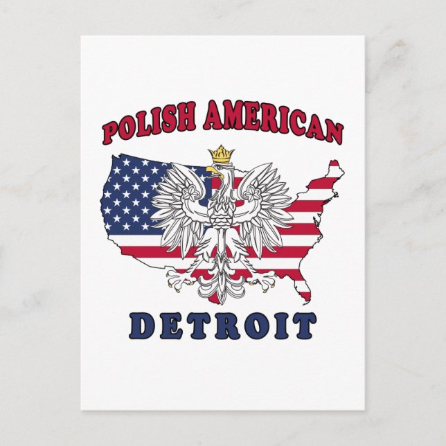 Detroit Michigan polska Vykort (Framsida)