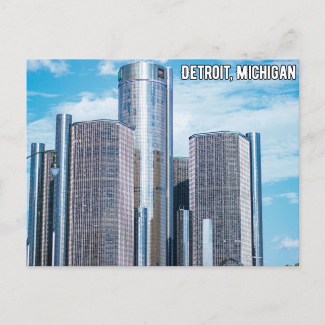 Detroit Michigan Postcard Helg Vykort (Framsida)