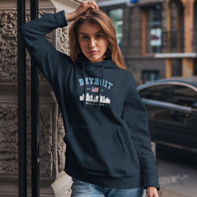 Detroit Michigan Skyline City T Shirt (Skapare uppladdad)
