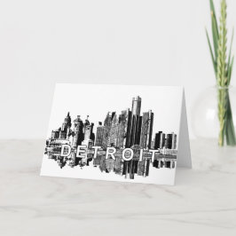Detroit, Michigan skyline Kort