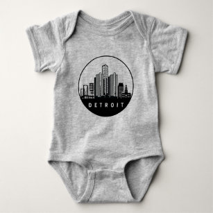 Detroit Michigan Skyline T Shirt