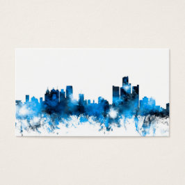 Detroit Michigan Skyline Visitkort