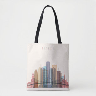 Detroit Michigan stadshorisont Tygkasse