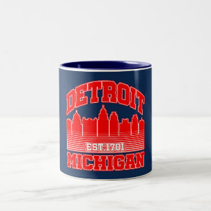 Detroit,Michigan Två-Tonad Mugg