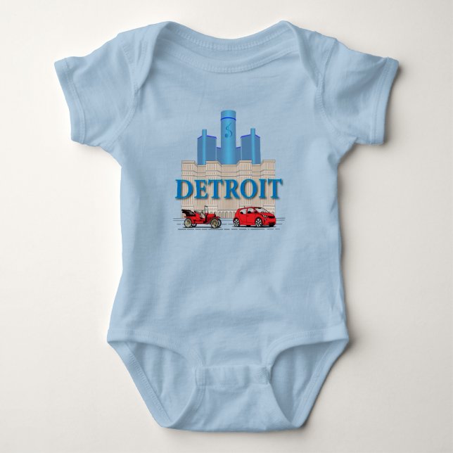 Detroit Michigan United Stater T Shirt (Framsida)