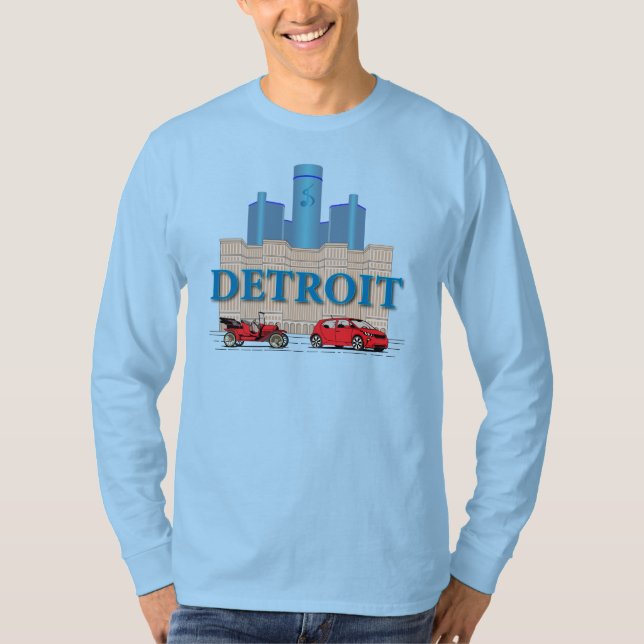 Detroit Michigan United Stater T Shirt (Framsida)
