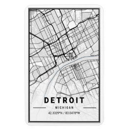 Detroit Michigan USA City Travel City Karta Magnet