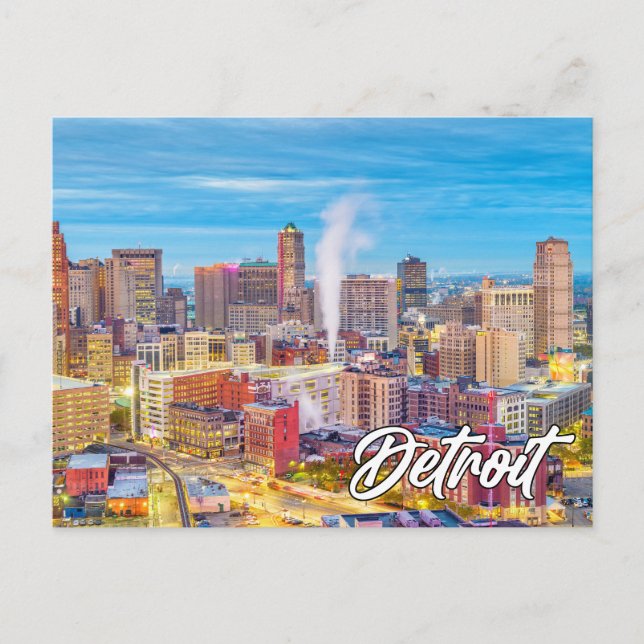 Detroit, Michigan, USA Vykort (Framsida)