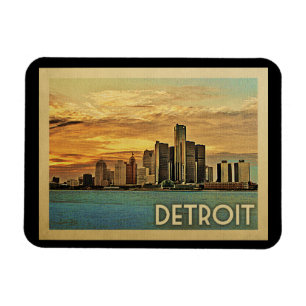 Detroit Michigan vintage resor Magnet