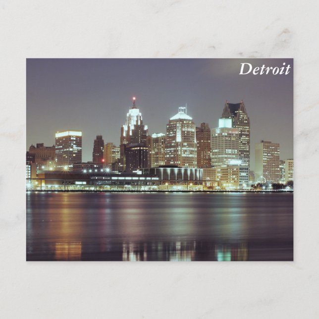 Detroit Michigan Vykort (Framsida)