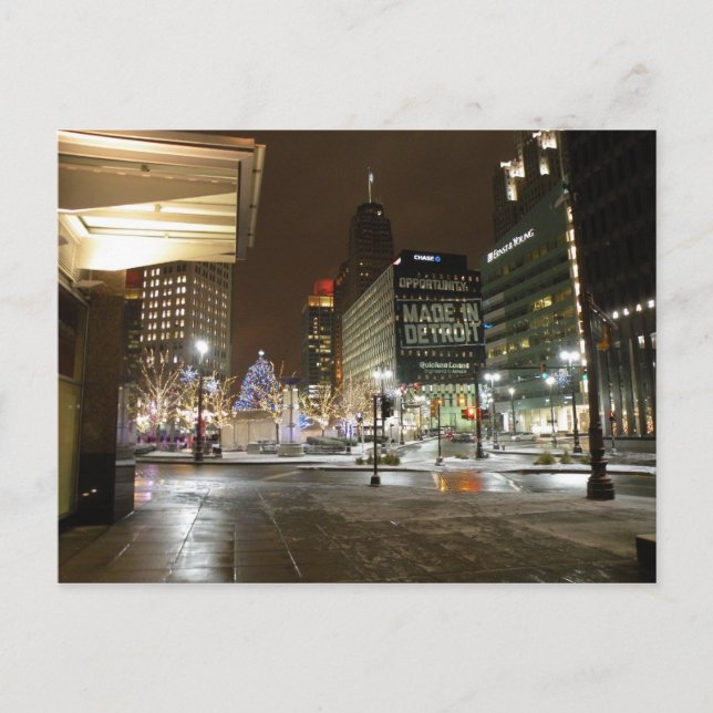 Detroit Michigan-vykort Vykort (Framsida)