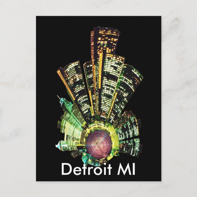 DETROIT MINI PLANET VYKORT (Framsida)
