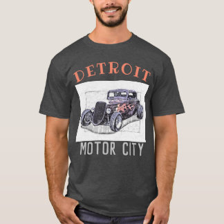 Detroit Motor city, Amerikansk Hot Rod Muscle bil T Shirt