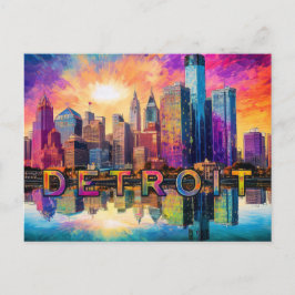 Detroit Motor City Vykort