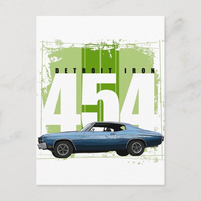 Detroit Muscle Chevelle Vykort (Framsida)