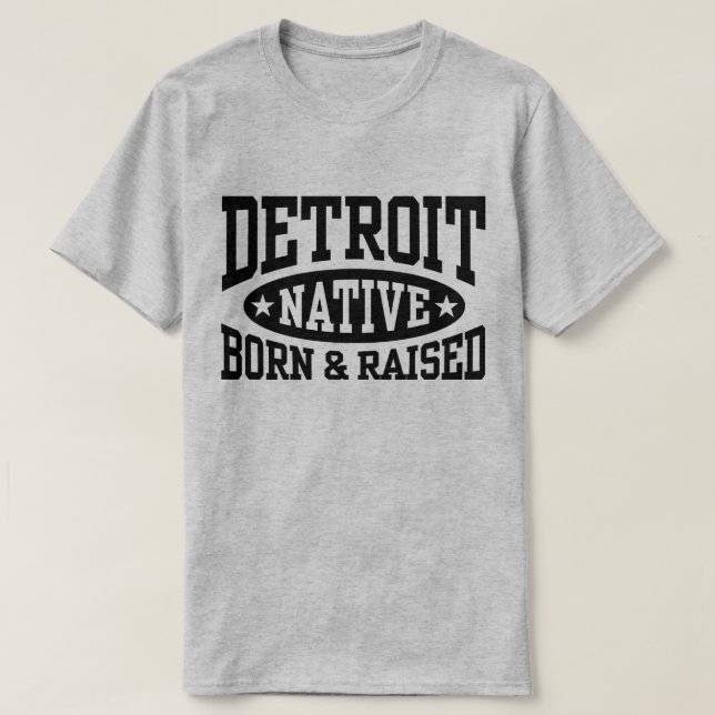 Detroit Native Born och Razed Tröja (Design framsida)