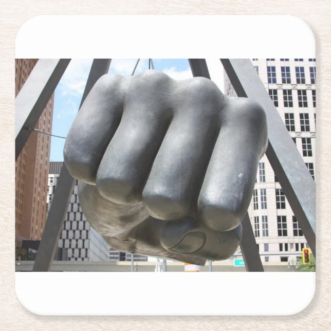 Detroit näve underlägg papper kvadrat (Framsidan)