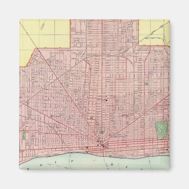 Detroit och Vicinity Magnet (Framsidan)