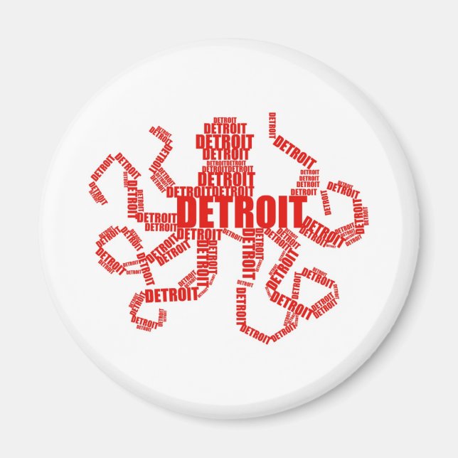 Detroit Octopus Magnet (Framsidan)