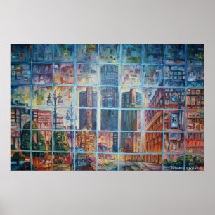 Detroit på mitt sinne I - Kanvastryck Poster