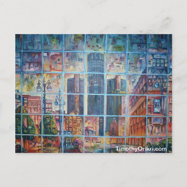 Detroit på mitt varar besvärad I - vykort (Framsida)