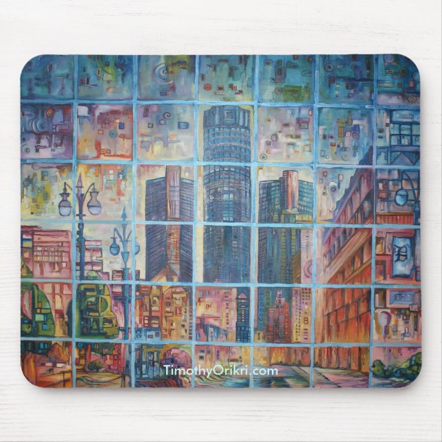 Detroit på mitt varar besvärad Mousepad Musmatta (Framsidan)