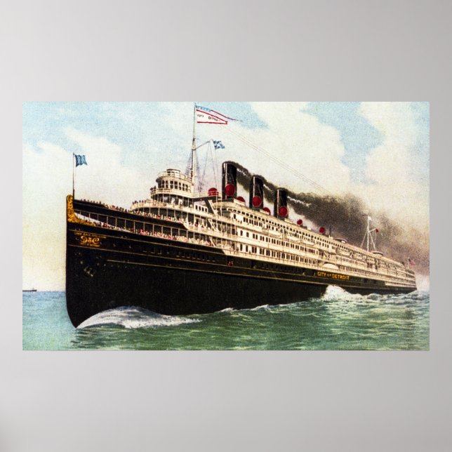 Detroit Passenger Liner Poster (Framsidan)