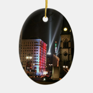Detroit prydnad julgransprydnad keramik